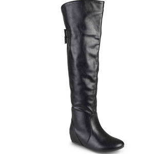Journee Collection Angel Over-the-Knee Boots Black
